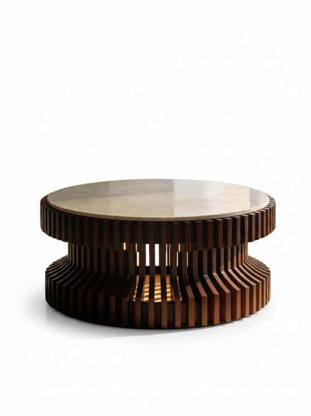 Sculptural Round Coffee Table