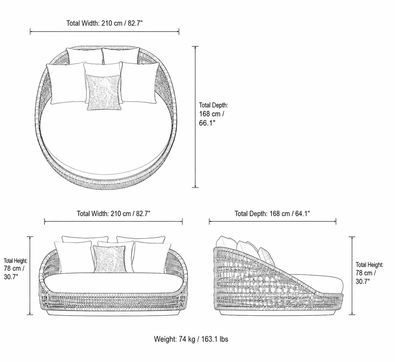 Luxury Woven Daybed