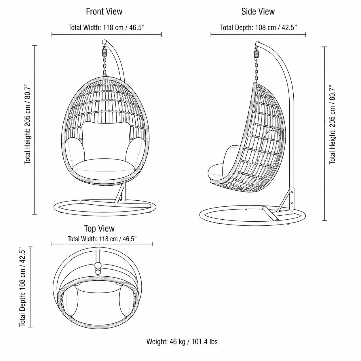 Luxury Hanging Cocoon Chair