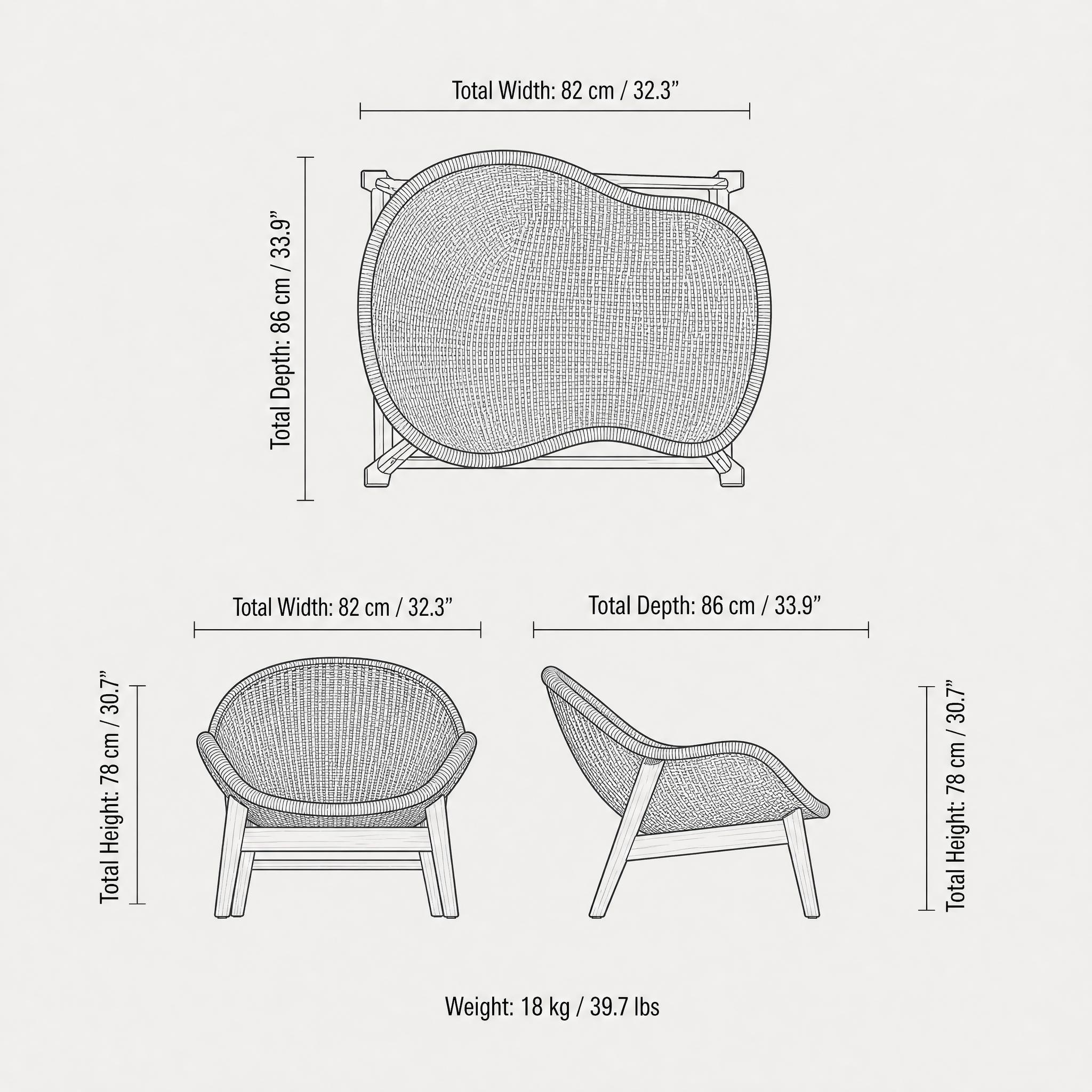 Luxury Woven Lounge Chair