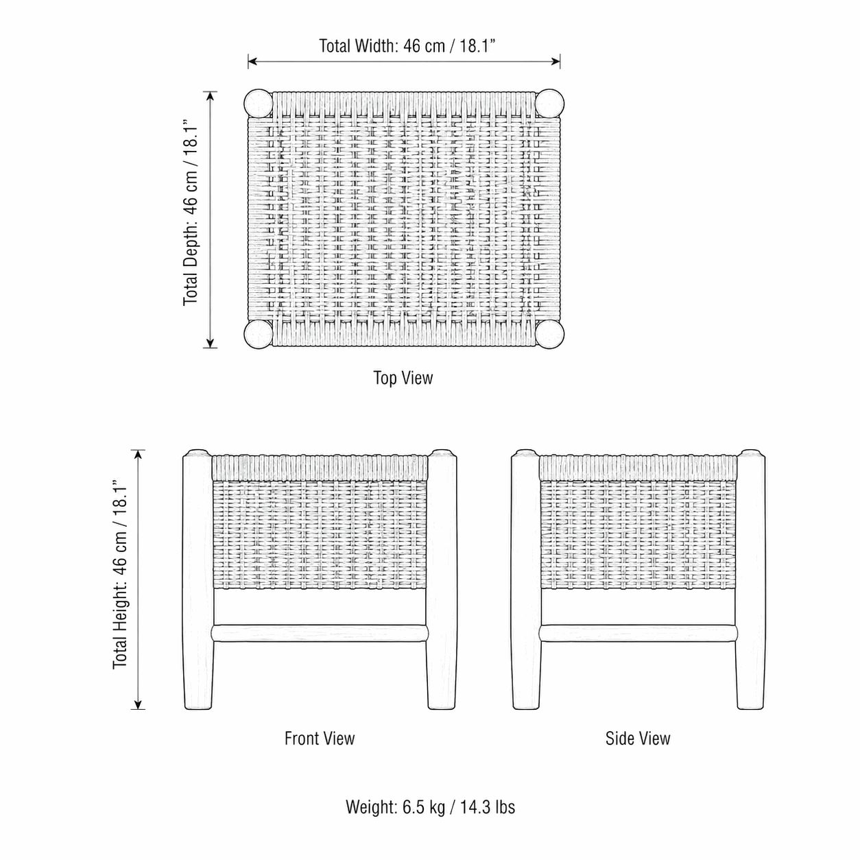 Luxury Woven Stool
