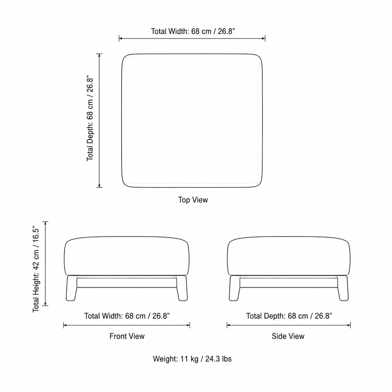 Luxury Lounge Ottoman