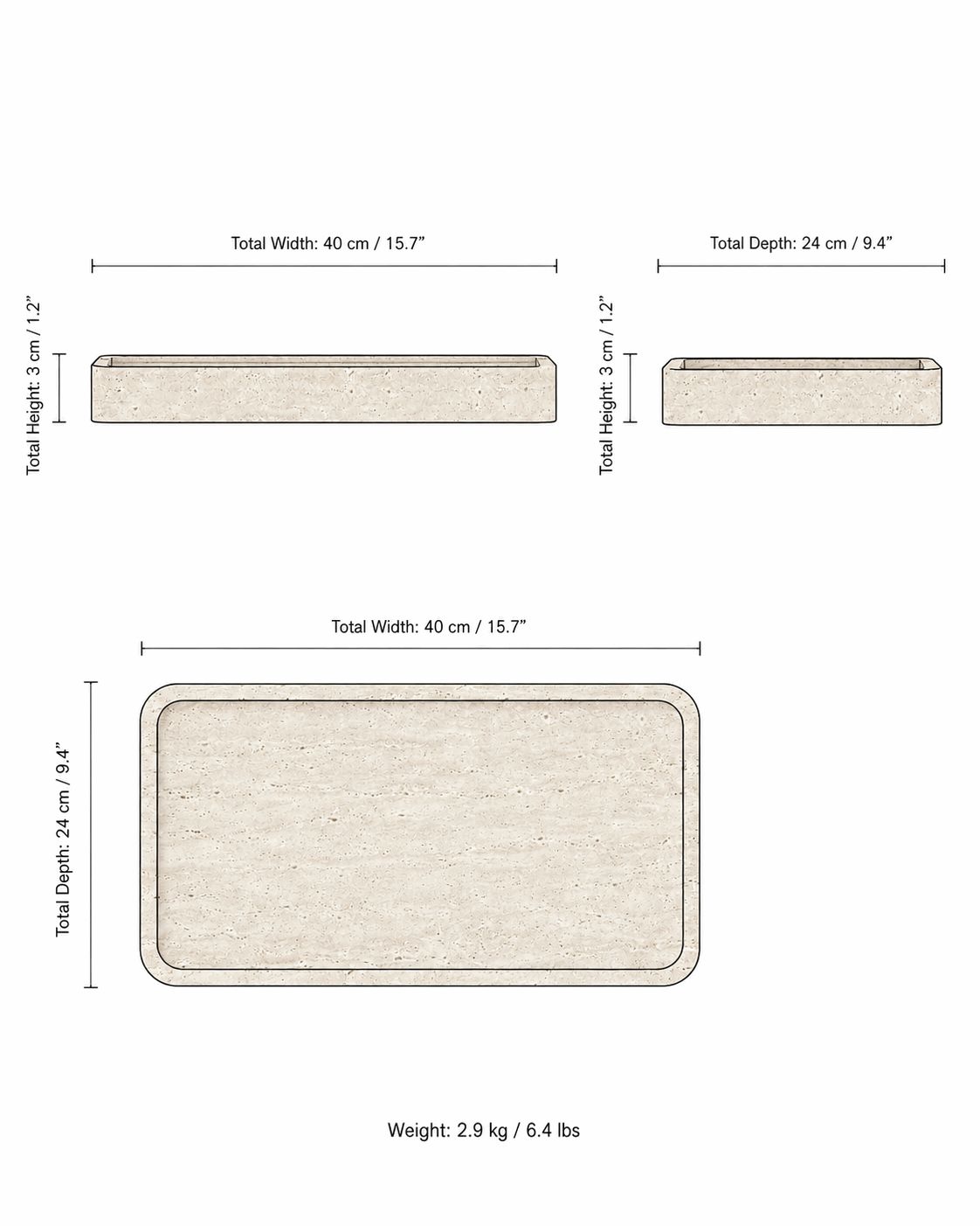 Luxury Stone Serving Tray