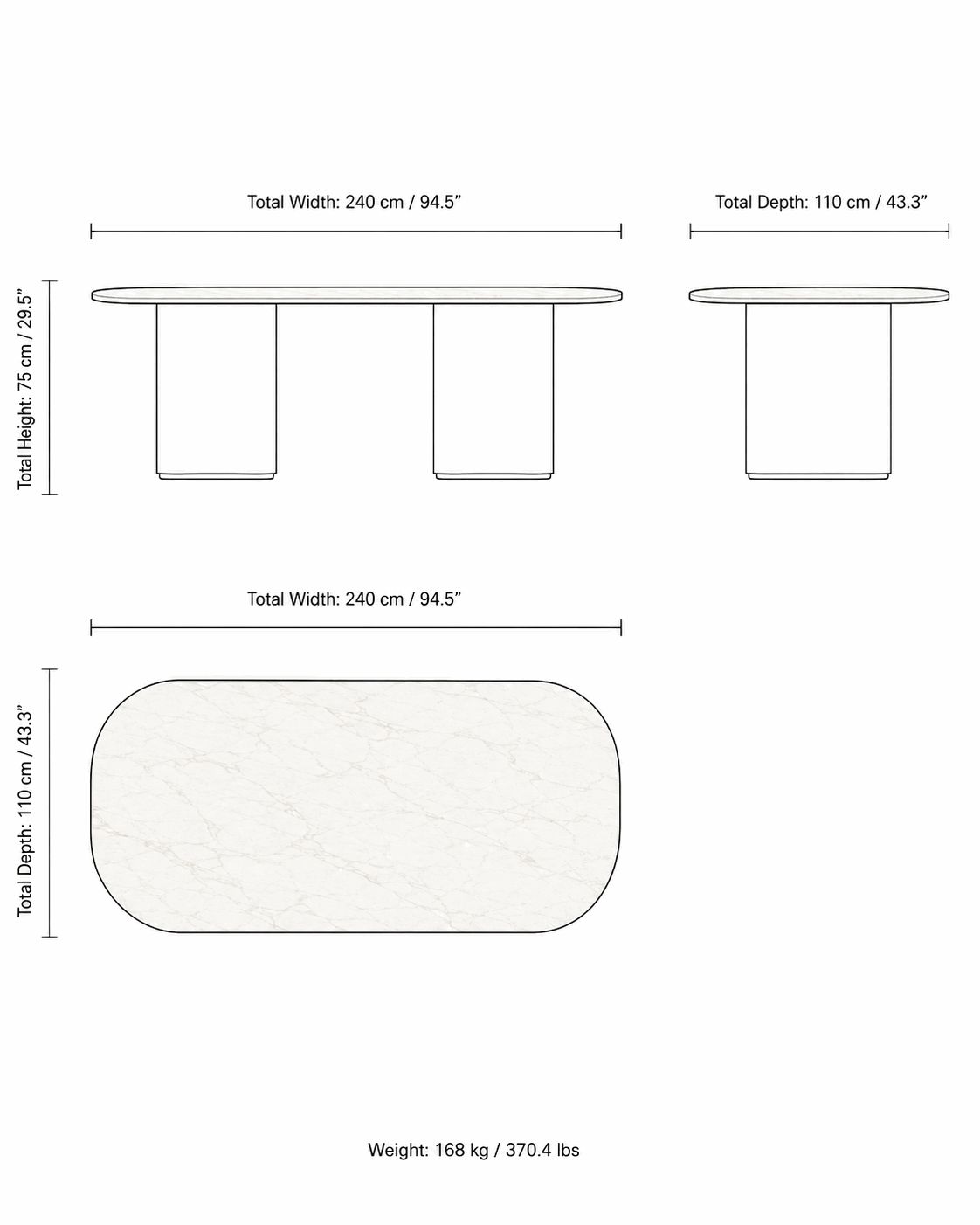 Luxury Marble Dining Table