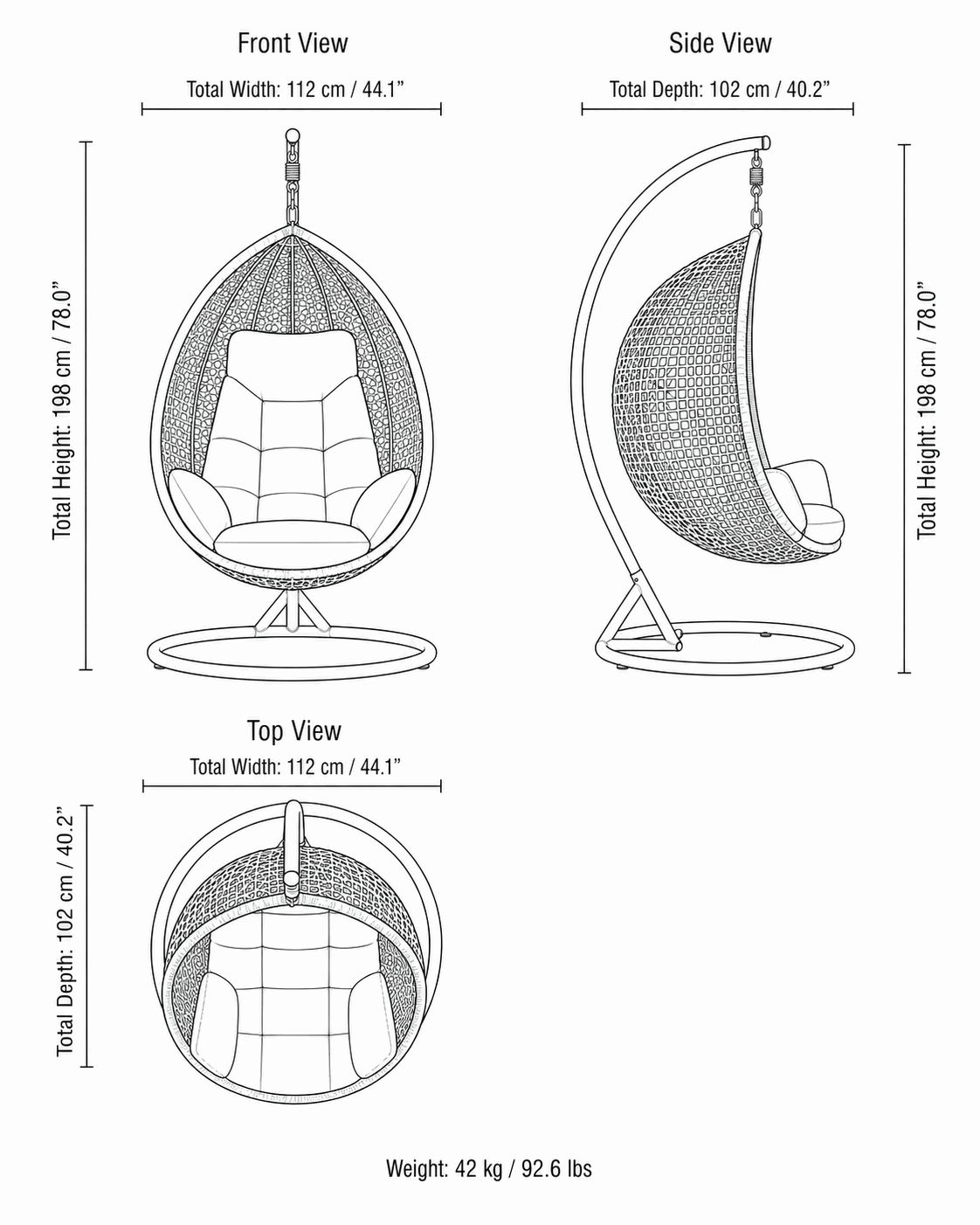 Luxury Hanging Lounge Chair