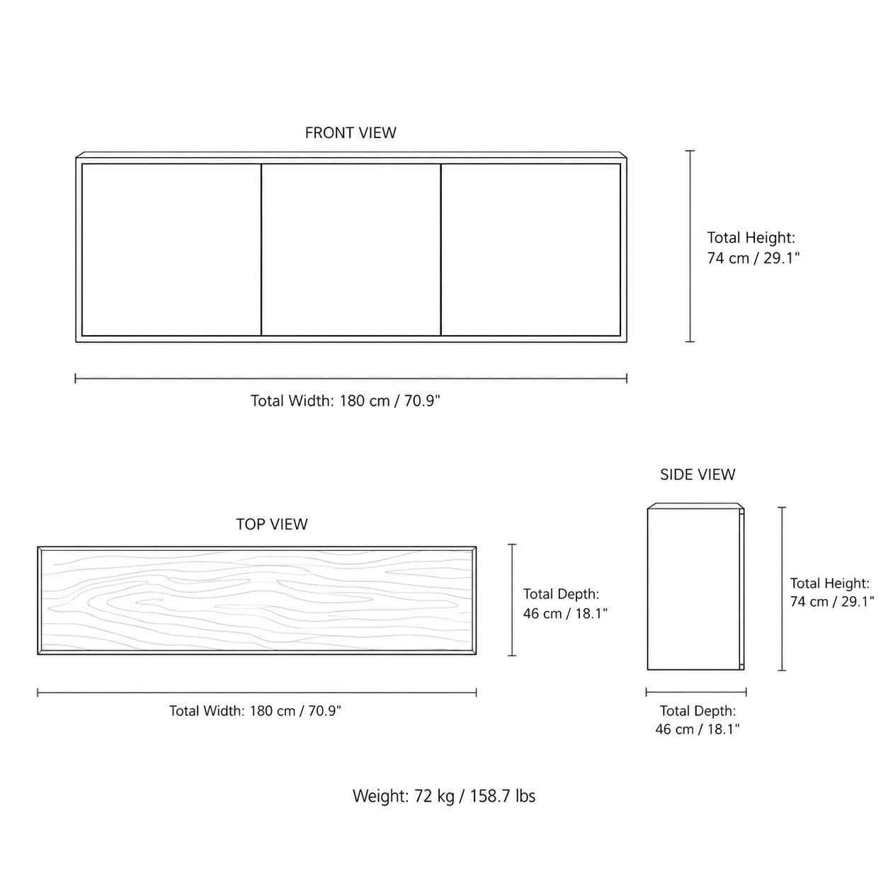 Contemporary Console Cabinet