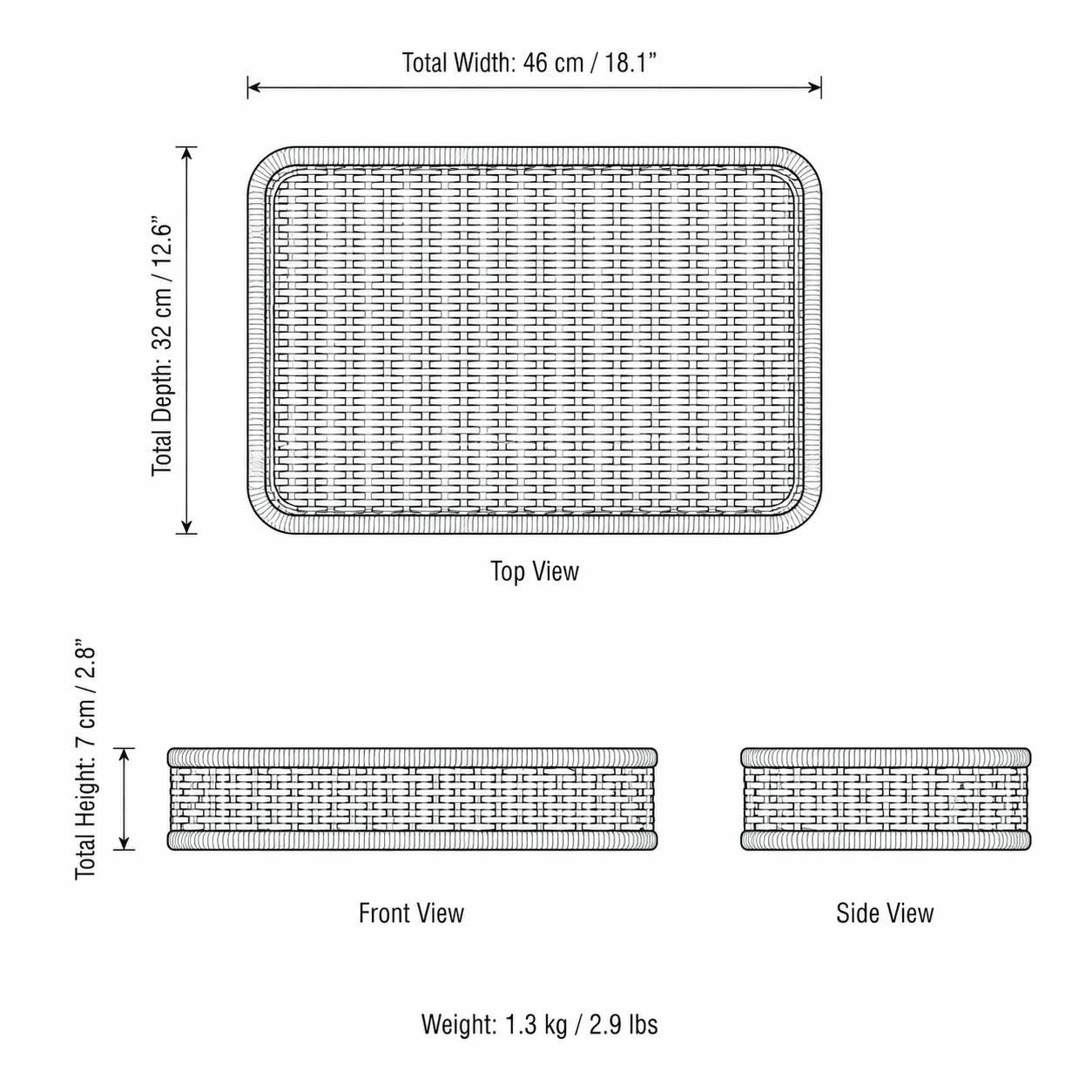 Luxury Woven Serving Tray
