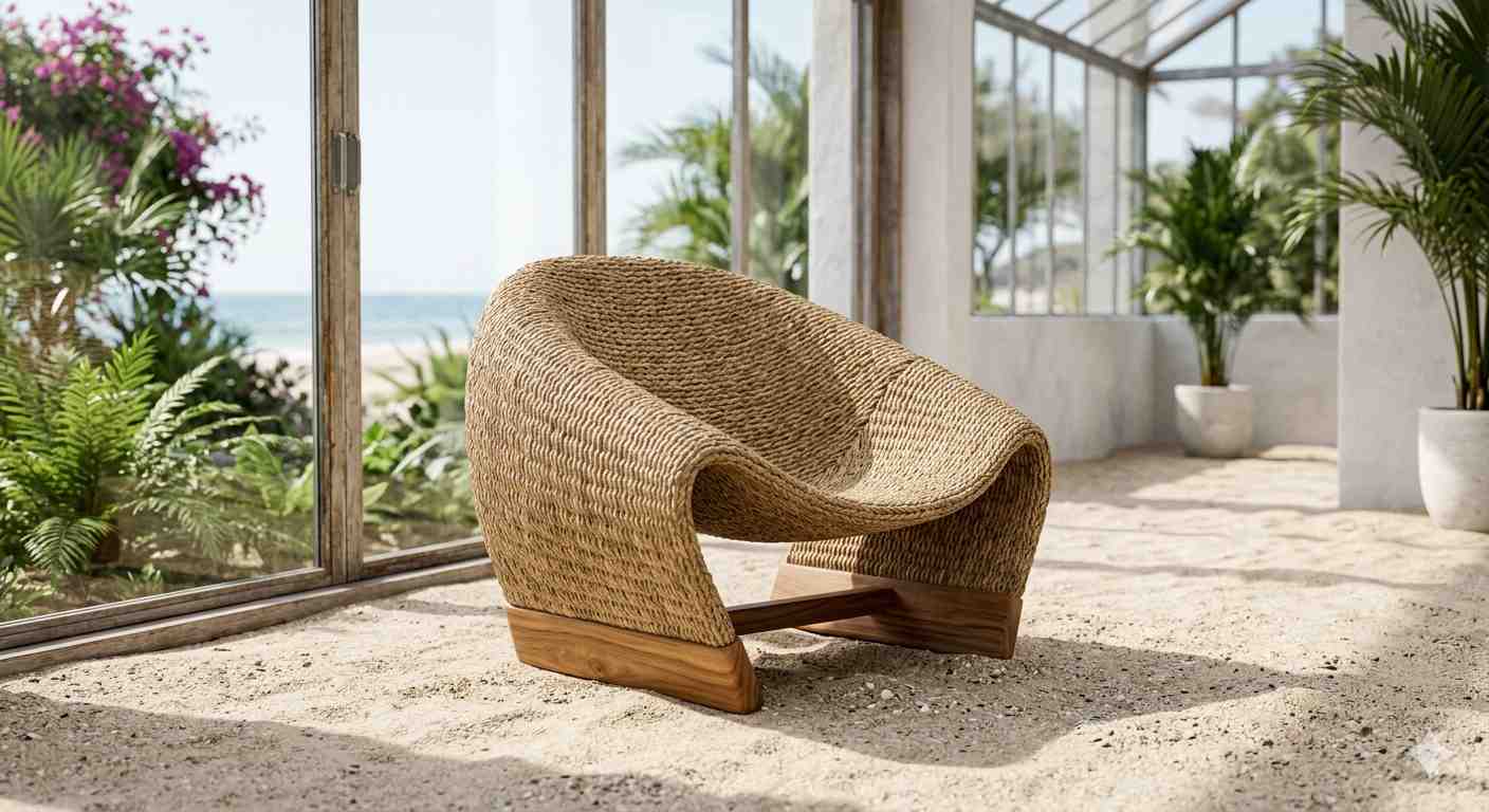 Hand-Woven Sculptural Lounge Chair