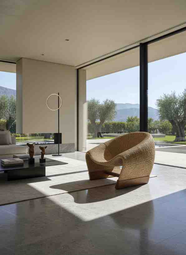 Hand-Woven Sculptural Lounge Chair