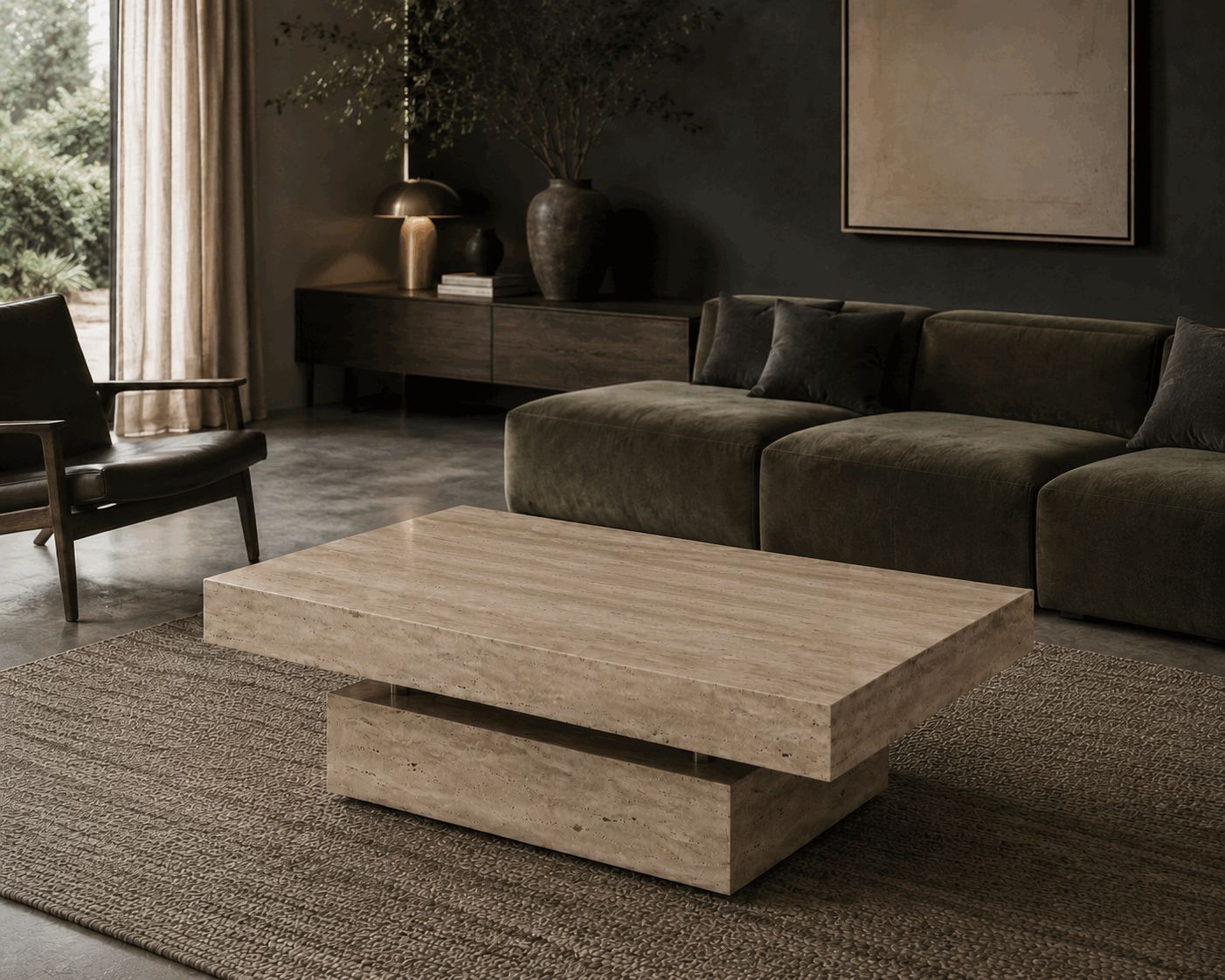 Luxury Travertine Coffee Table