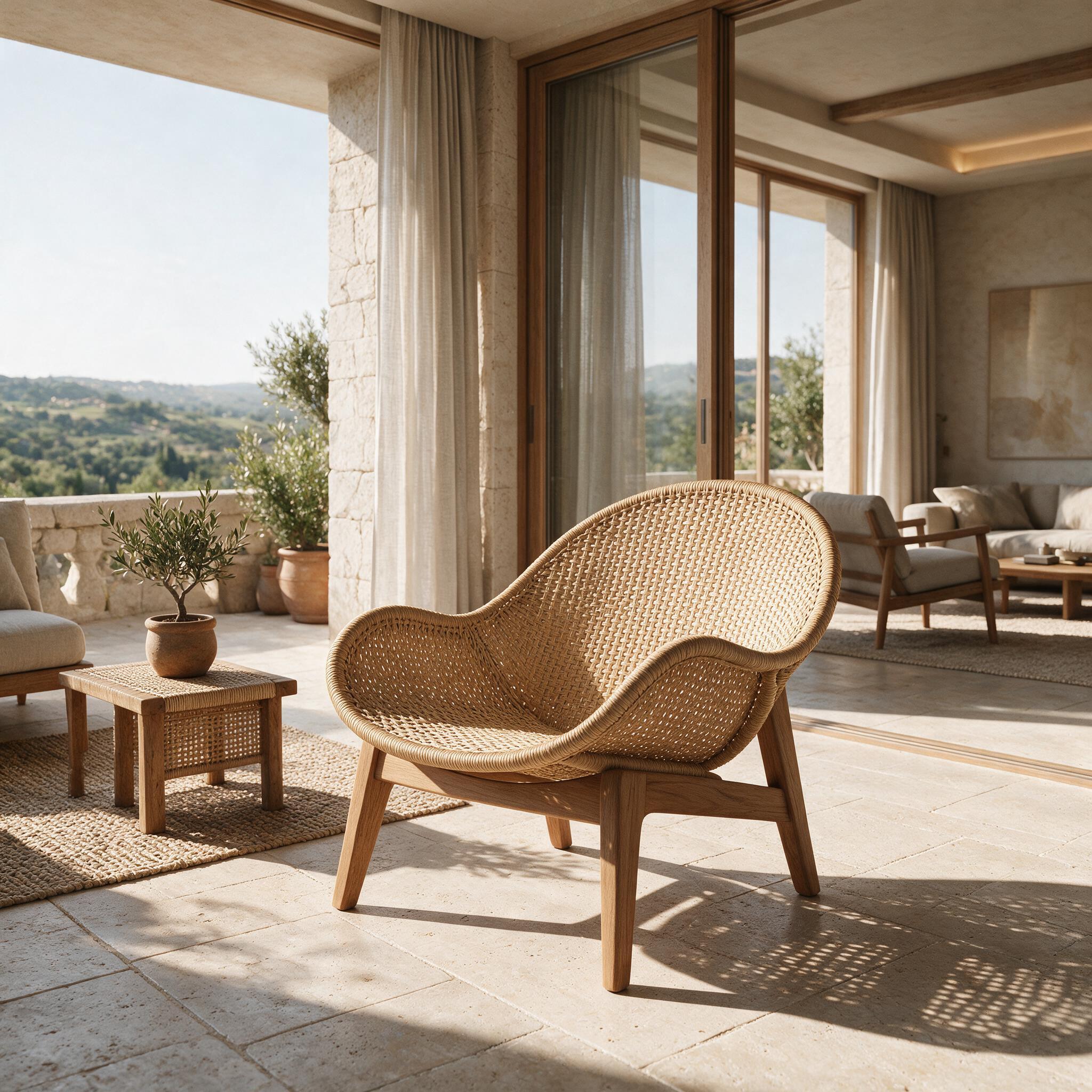 Luxury Woven Lounge Chair