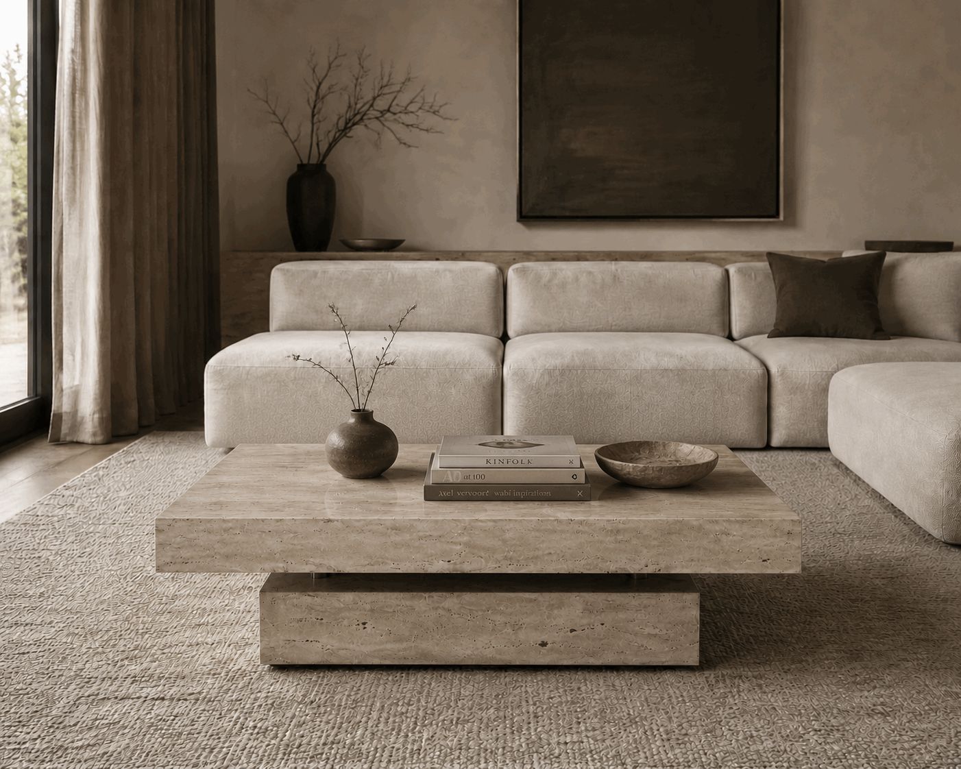 Luxury Travertine Coffee Table