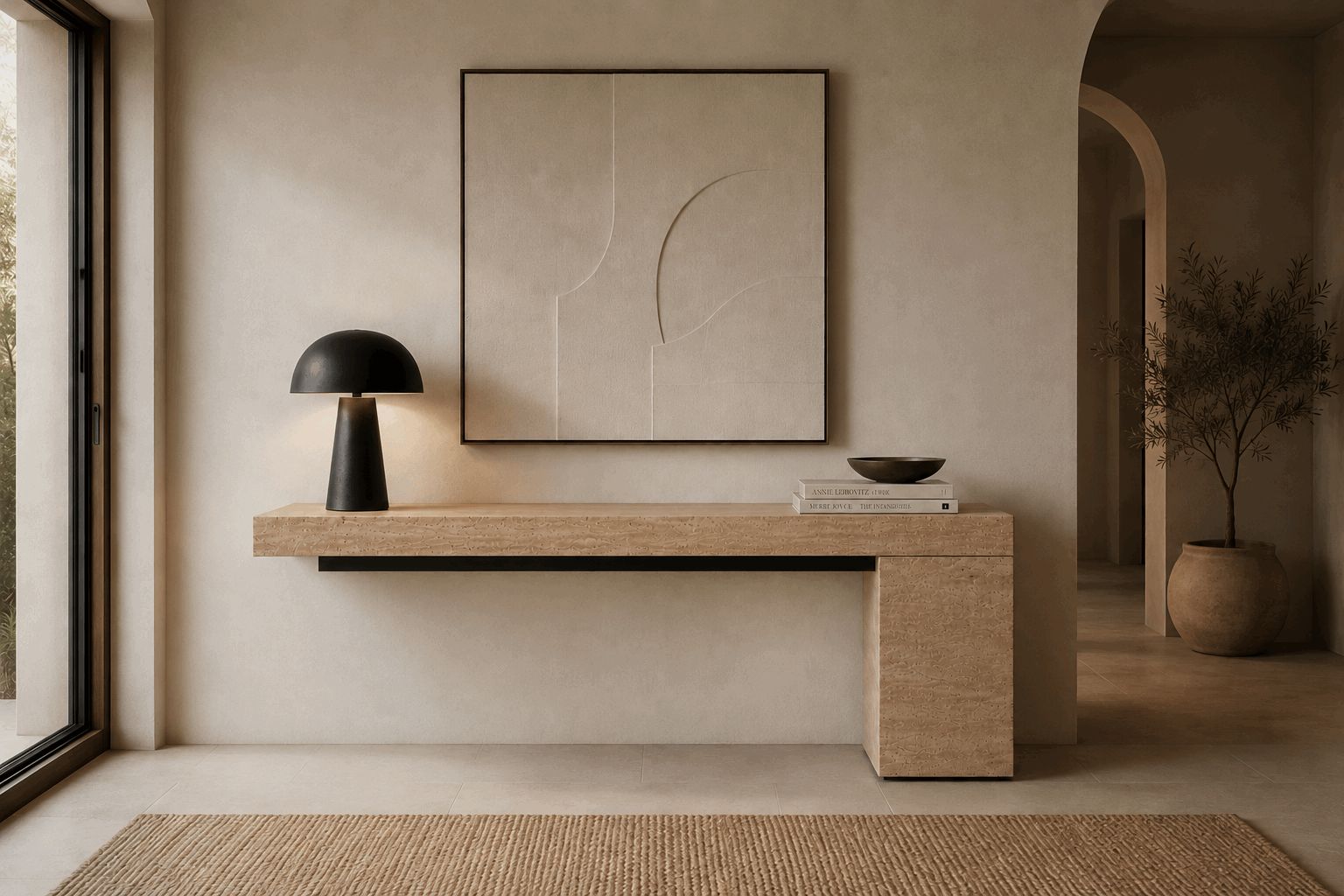 Luxury Travertine Console