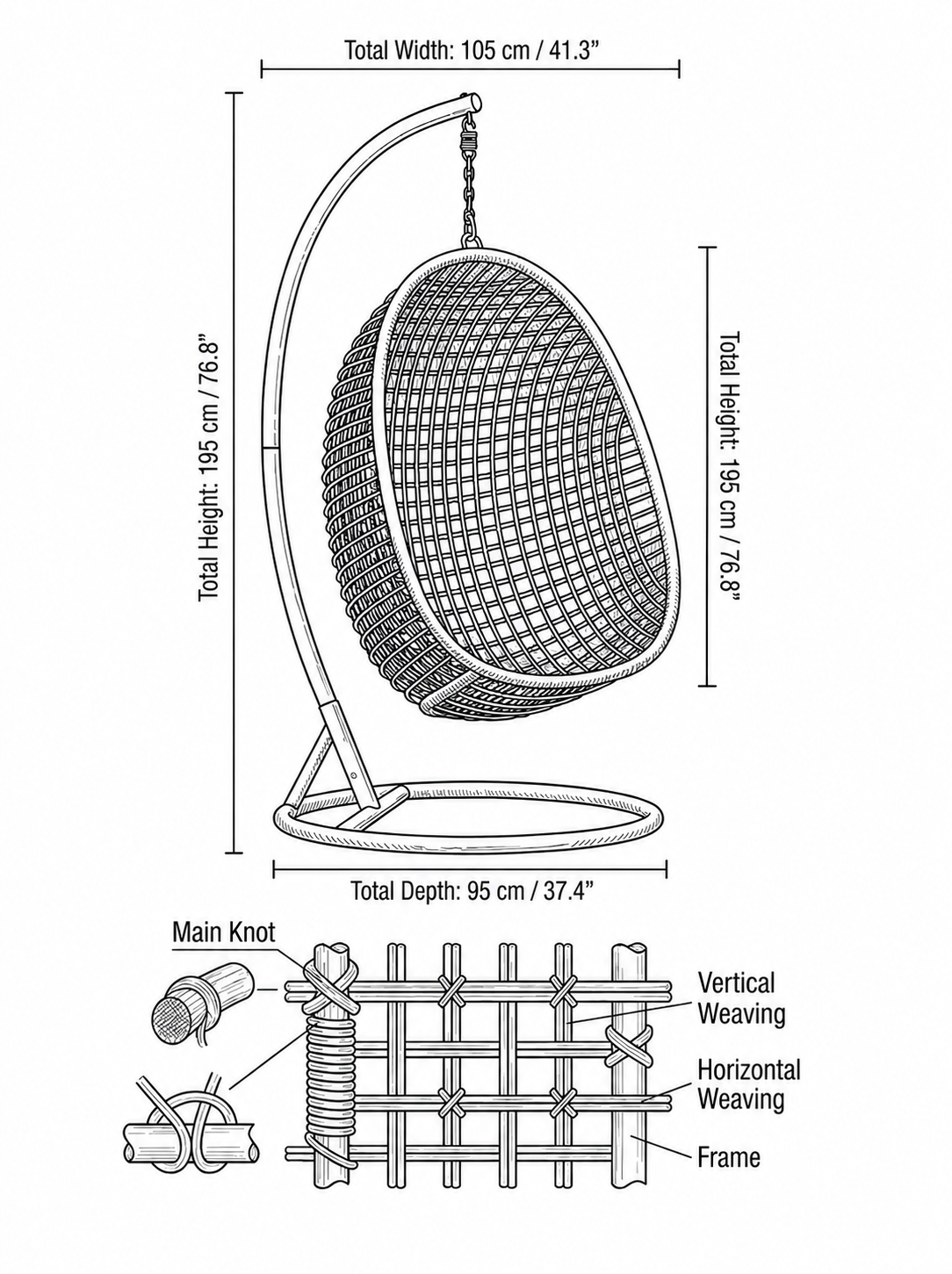 Hanging Cocoon Lounge Chair
