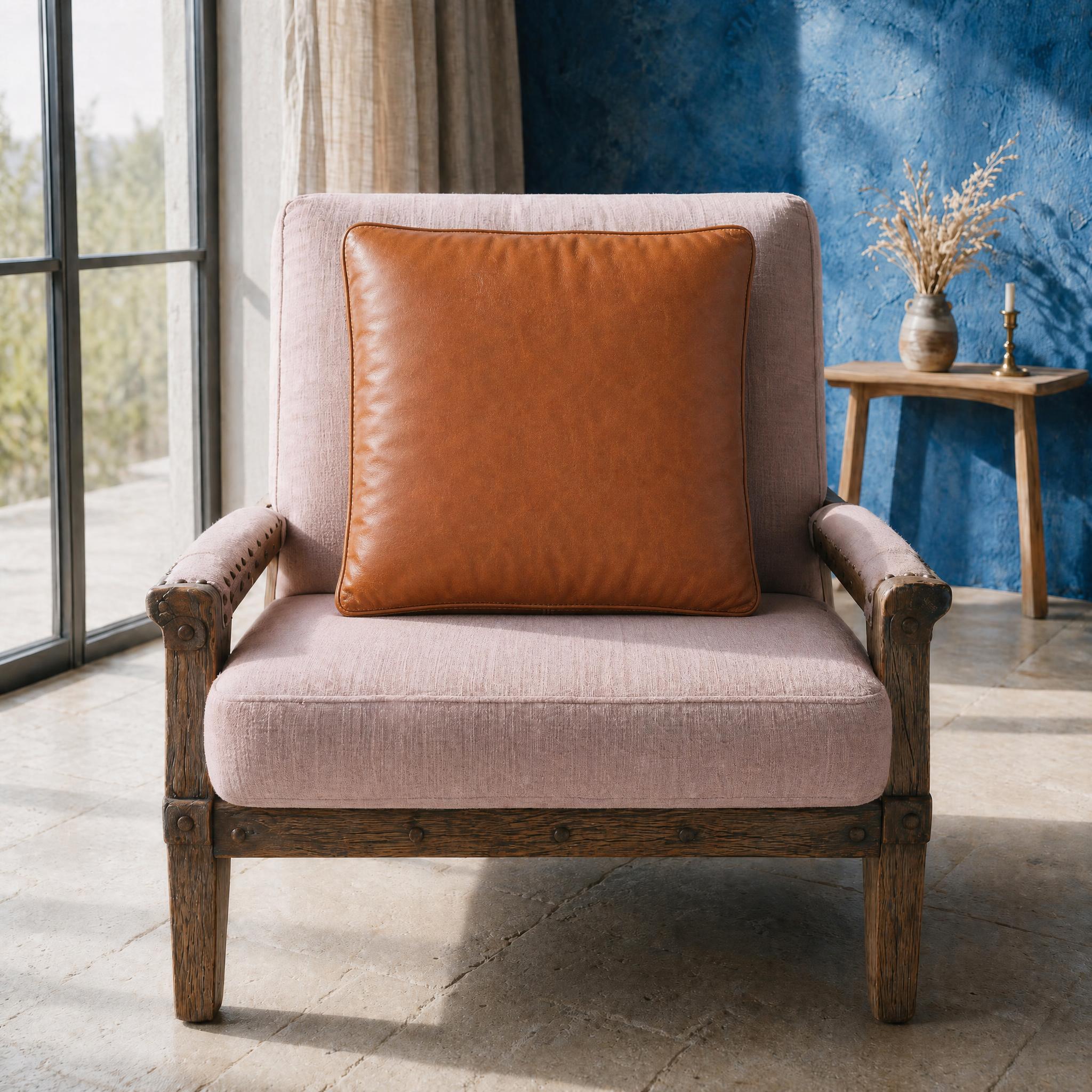 Luxury Leather Accent Cushion