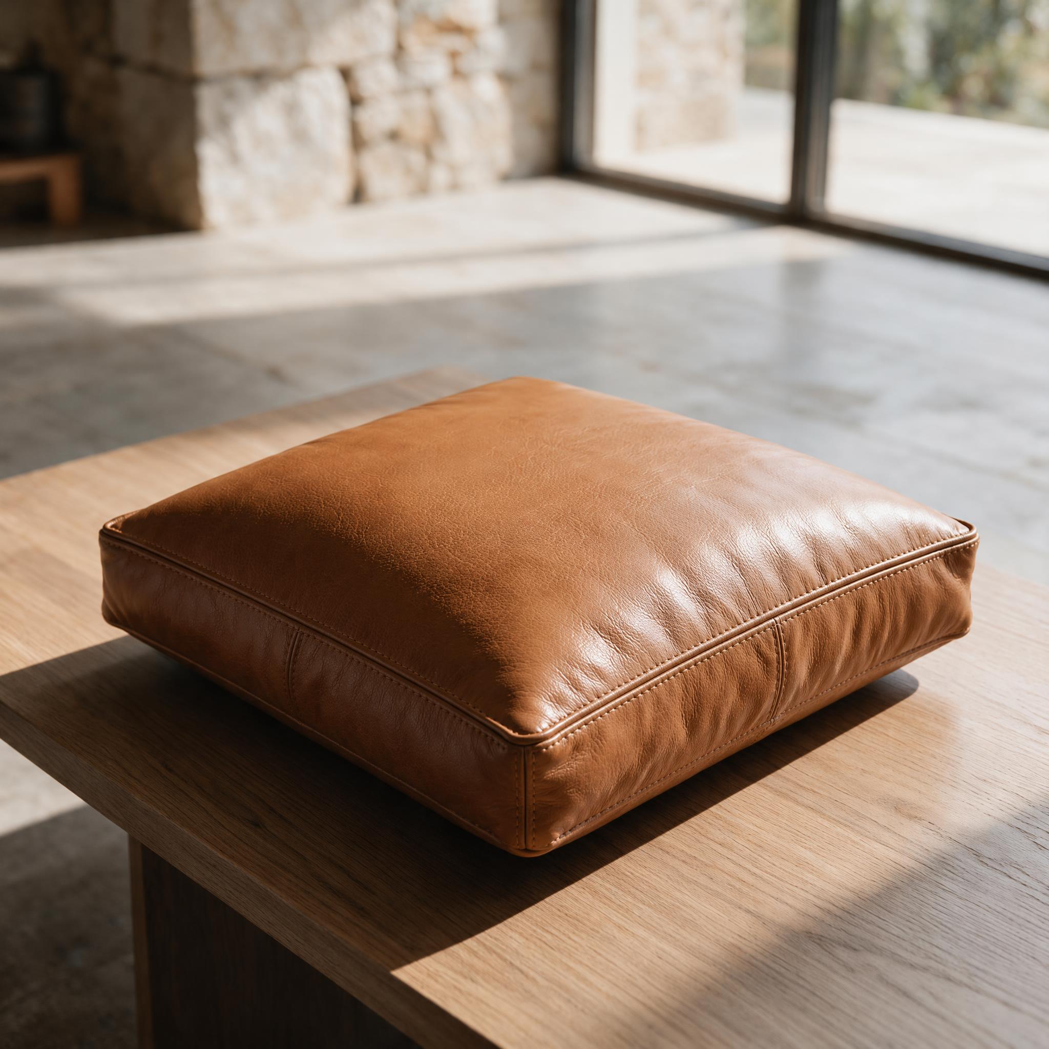 Luxury Leather Accent Cushion