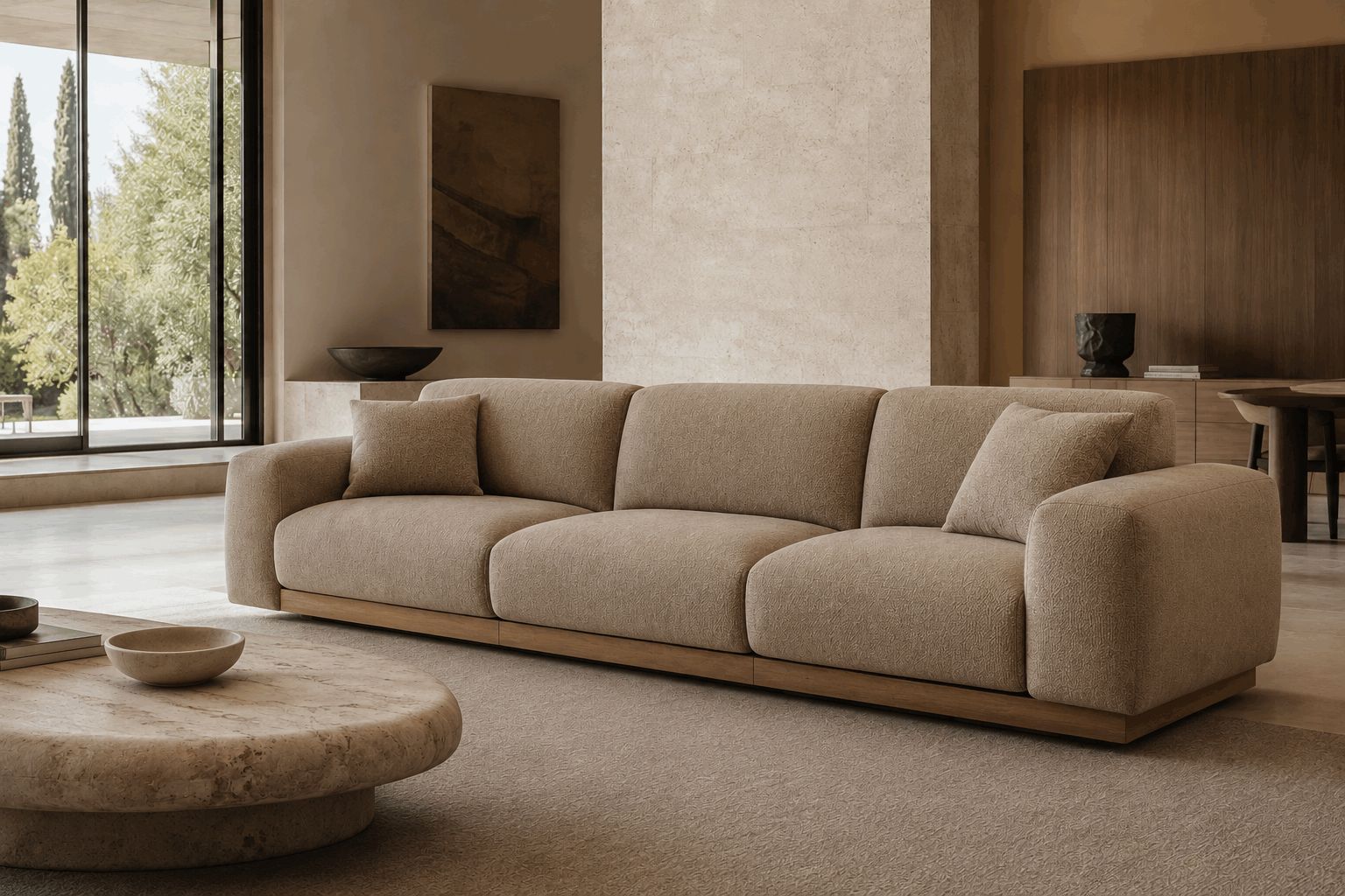 Contemporary Three-Seater Sofa