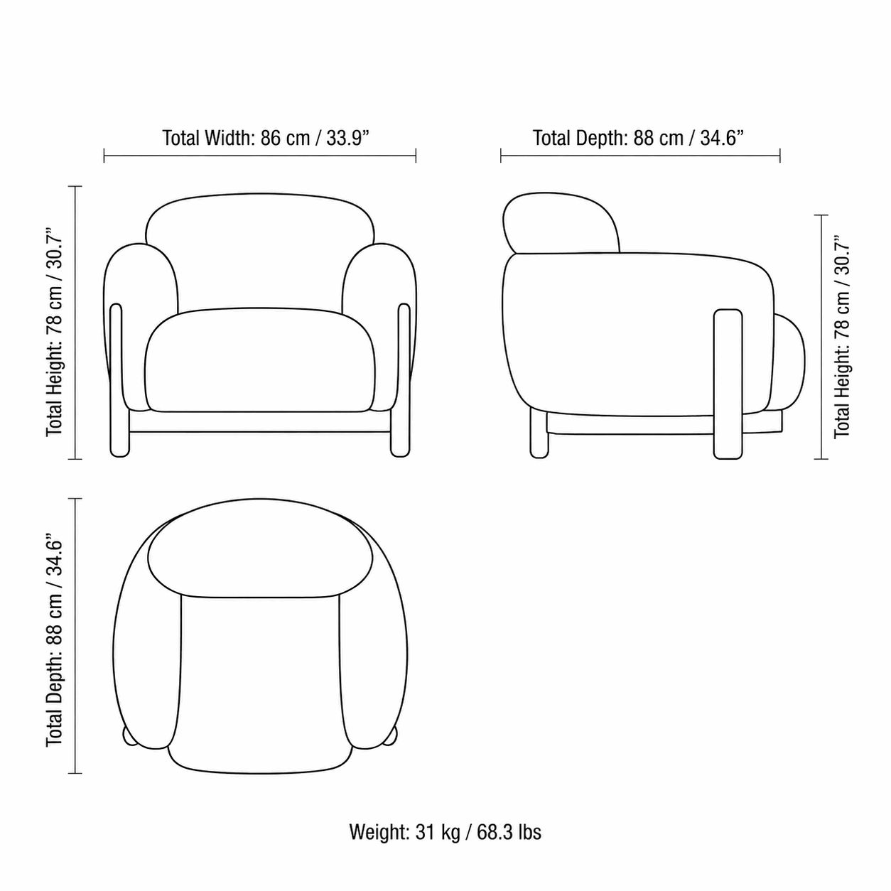 Luxury Lounge Armchair