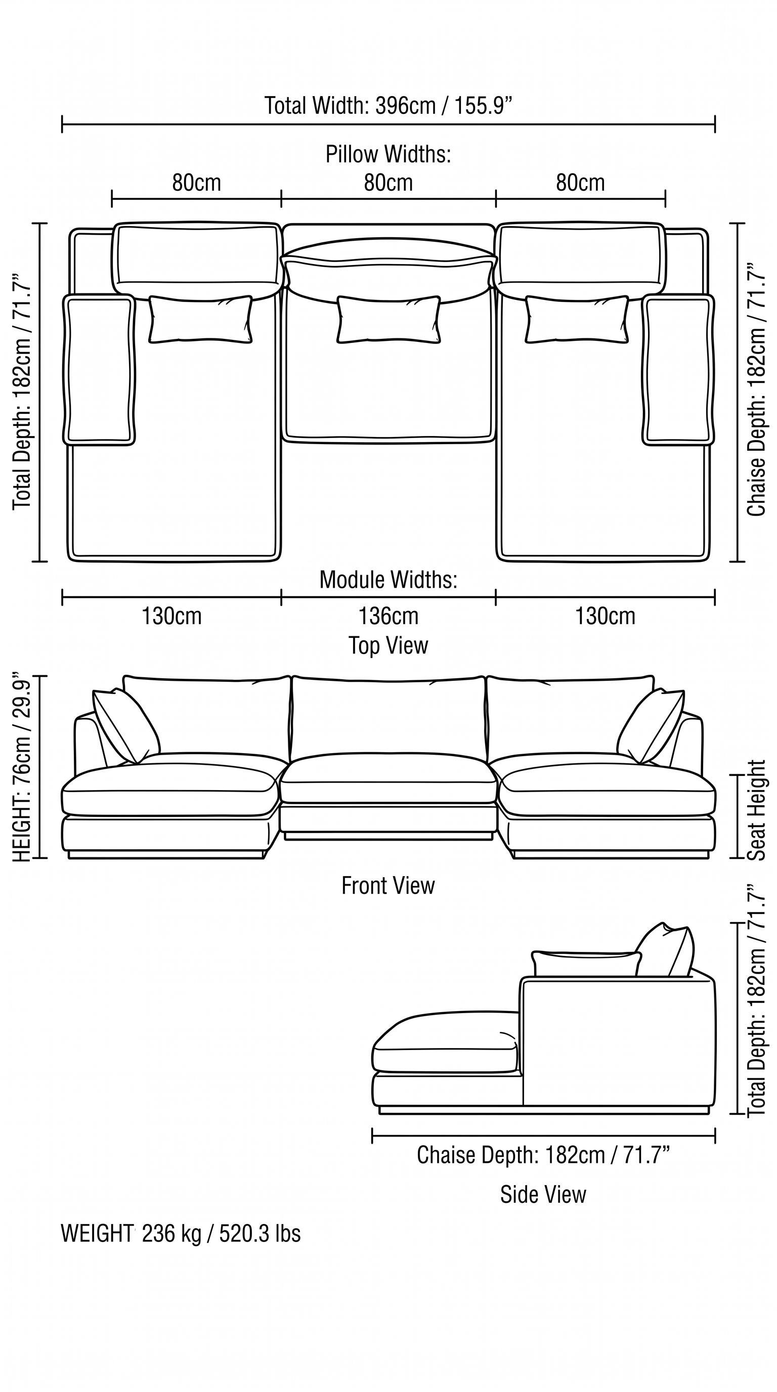 Panoramic Luxury Lounge Sofa